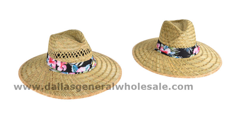 Adults Summer Hawaiian Straw Hats Wholesale