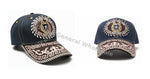 Cowboy Horseshoe Medallion Denim Baseball Caps Wholesale
