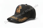 "Cowboy" Lasso Figure Embroidered Denim Baseball Caps Wholesale