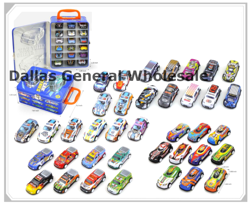 Wholesale Alloy Metal Car Collection 18-Piece Set with Carrying Case Organizer