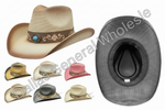 Embroidered Turquoise Concho Straw Cowboy Hats Wholesale