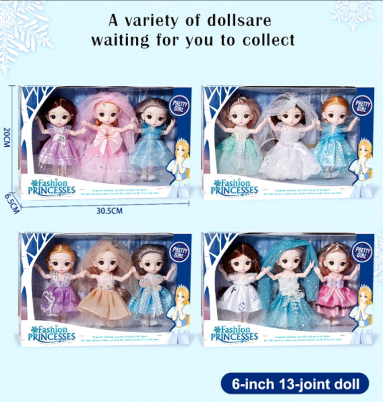 Wholesale Fashion Princesses Doll Collection 6-Inch Articulated 13-Joint Figures