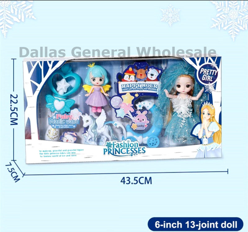 Wholesale Fashion Princesses Winter Wonderland Set 6-Inch Articulated Dolls