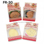 Packaging of Fun Food Squeeze Toys with visible product images on a checkered surface.