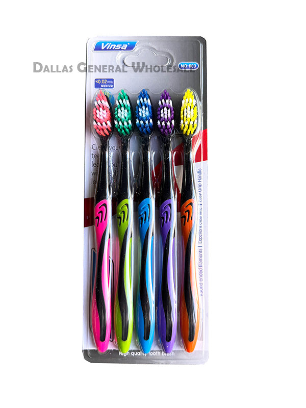Wholesale 5-Piece Toothbrush Set Medium Bristles
