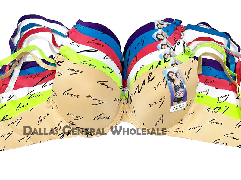 Wholesale Full Coverage Lace Bras 6-Piece Assorted Color Set