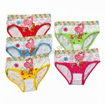 Girls' Kawaii Character Print Cotton Underwear Briefs 5-Pack Wholesale