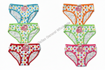 Girls' Polka Dot Print Cotton Underwear Crop Briefs Wholesale