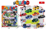 Guard Pull-Back Car Series | 12-Vehicle Friction Set with Road Play Mat Wholesale