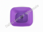 Purple square dish with 'HX' logo on a white background