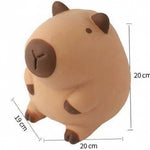 Plush toy with dimensions and product code on a white background