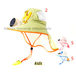 Kids Solar Fan Sun Hats Wholesale | Wide Brim Neck Flap UV Protection