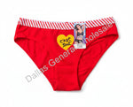 Women's Heart Graphic Stripe Panel Cotton Bikini Brief Wholesale