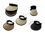 Ladies' Woven Straw Sun Visors Wholesale | 5" Brim | Adjustable Band
