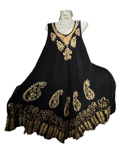 umbrella dresses for ladies Rayon Wholesale swatchcolour_black polka dot