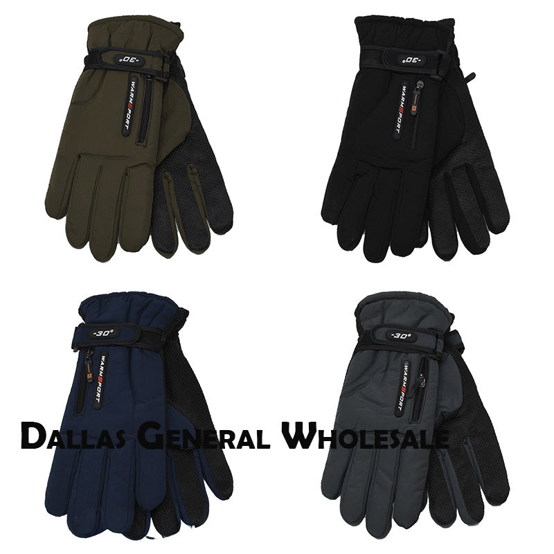 Men's Fur-Lined Winter Gloves -30°C Rated Ski Gloves with Grip