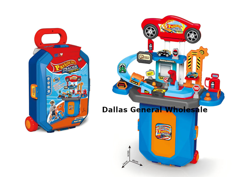 Wholesale Toy 2-in-1 Parking Lot Racer Playset Rolling Garage Station