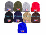 Puerto Rico Embroidered Fleece-Lined Cuff Beanies - Sherpa Winter Hats WHOLESALE