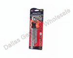 Set of hex keys in packaging on a concrete floor
