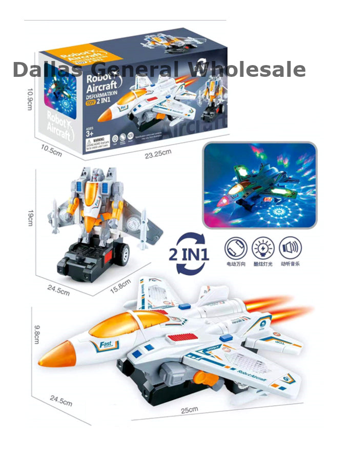 Wholesale Toy B/O Robot Aircraft 2-in-1 Transformer Jet Airplane