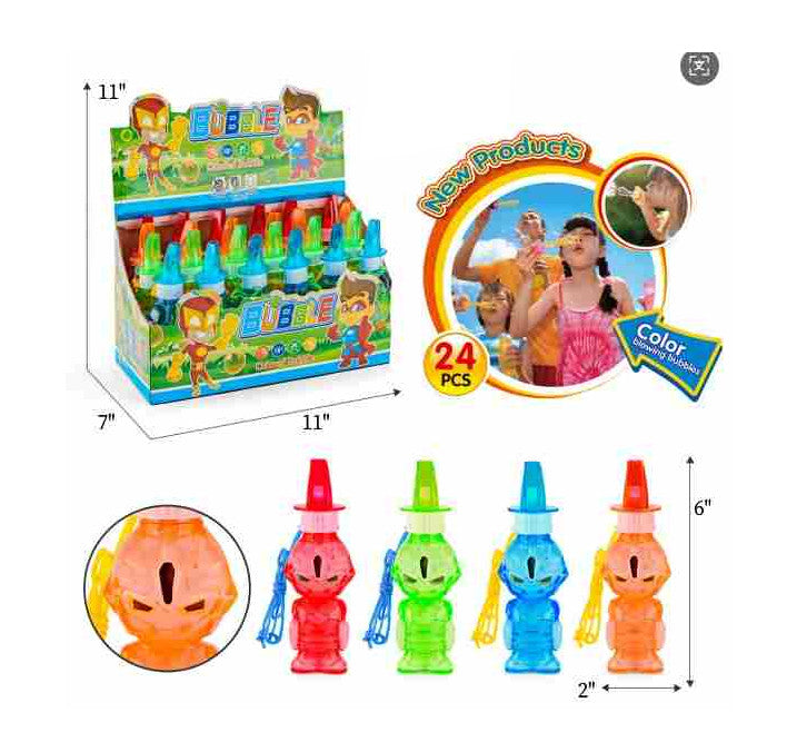 robot-bubble-blower-6-inch-character-shaped-color-tinted-solution-red ...