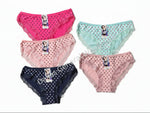 Women's Polka Dot Lace-Trim Cotton Blend Bikini Briefs Wholesale