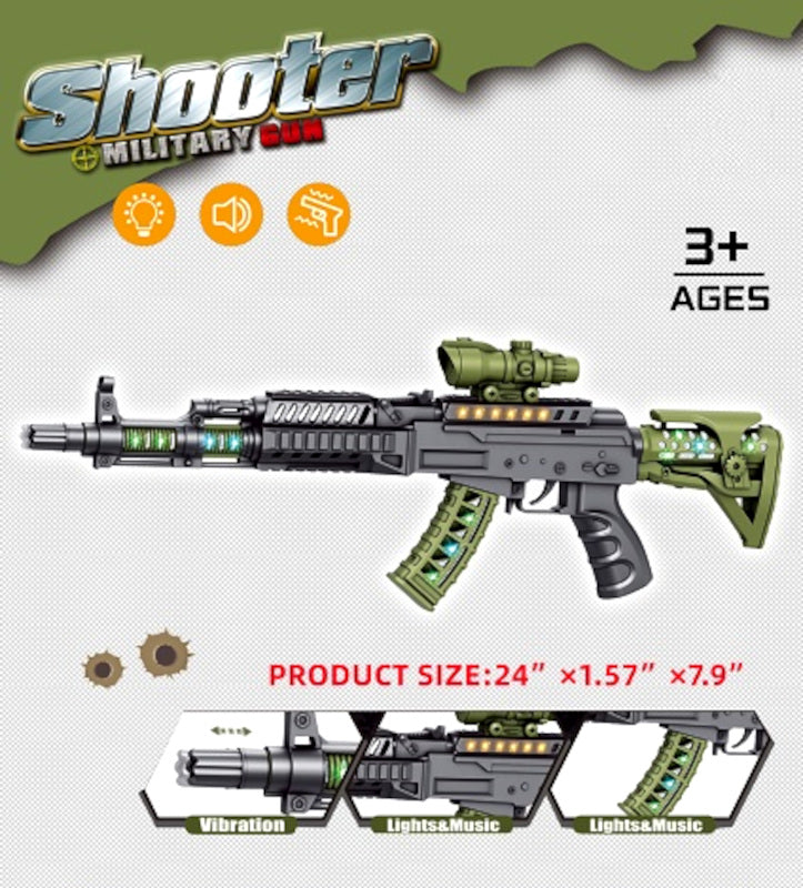 Wholesale 24" Military Gun Battery Operated Vibration Light Sound