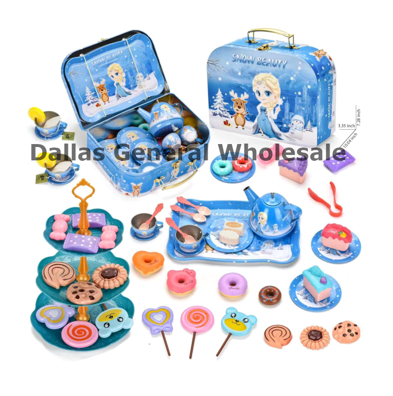 Wholesale Play Kitchen Set w/ Carrying Cases Pretend Food Accessories