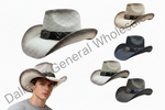 Structured Straw Cowboy Has Wholesale | Metal Concho Hatband