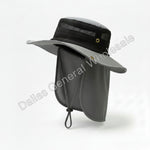 Sun hat with face shield on a white background
