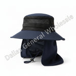 Vented Mesh Crown Boonie Hats with Neck Cape Wholesale