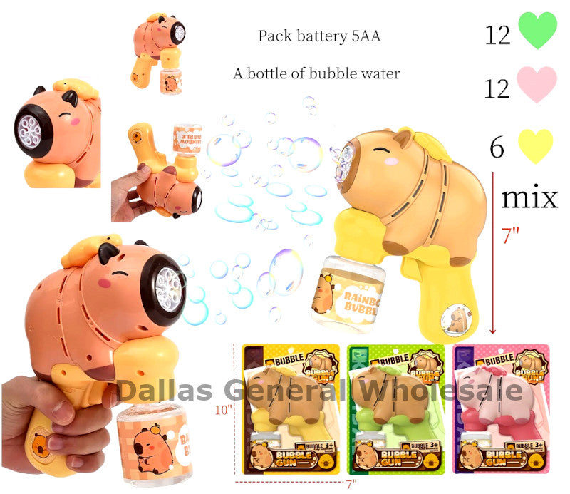 Light Up Capybara Bubble Blaster Guns Wholesale