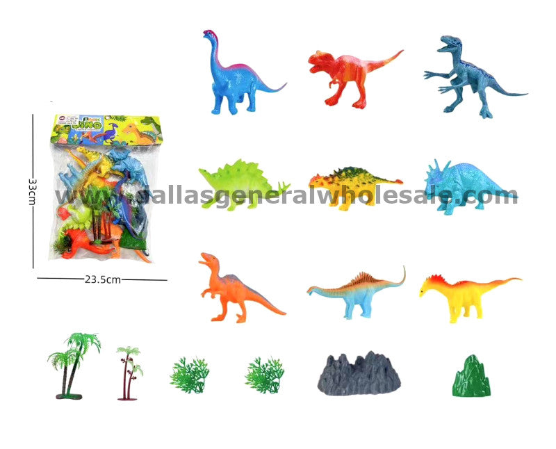 15 PC Miniature Dinosaurs Play Set Wholesale