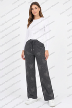 Women's Butterfly Thermal Wide Leg Pants Wholesale