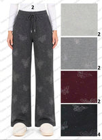 Women's Butterfly Thermal Wide Leg Pants Wholesale