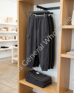 Women's Fleece-Style Cargo Joggers Wholesale