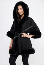 Women's Hooded Wrap Cape with Belt Wholesale
