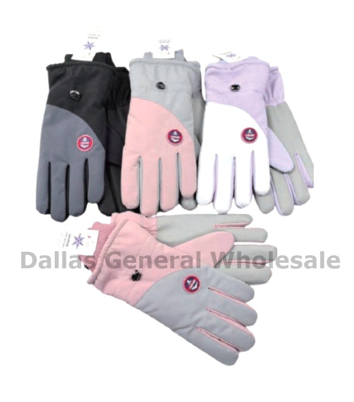 Women's Insulated Two-Tone Touchscreen Gloves - Fleece Winter Sport Gloves Wholesale