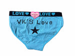 Women's "Love" Heart Waistband Cotton Bikini Brief Wholesale