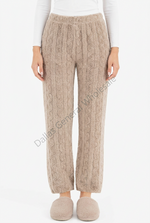 Women's Plush Cable Knit Pajama Pants Wholesale