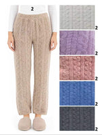 Women's Plush Cable Knit Pajama Pants Wholesale