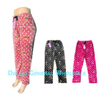 Women's Plush Fleece Pajama Pants - Teddy Bear & Polka Dot Print Loungewear Wholesale