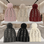 Women's Rhinestone Cable Knit Beanie Wholesale