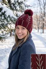Women's Rhinestone Cable Knit Beanie Wholesale