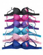 Women's Underwire Push-Up Bra Polka Dot Print Lace Trim | Wholesale