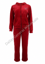 Women's Velour Tracksuit Set Wholesale