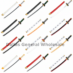 Wholesale 48" Wooden Toy Swords Anime Designs Pretend Play Weapons