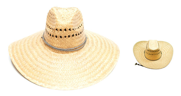 Mexican Style Western Straw Cowboy Hats Stock Photo 694977619