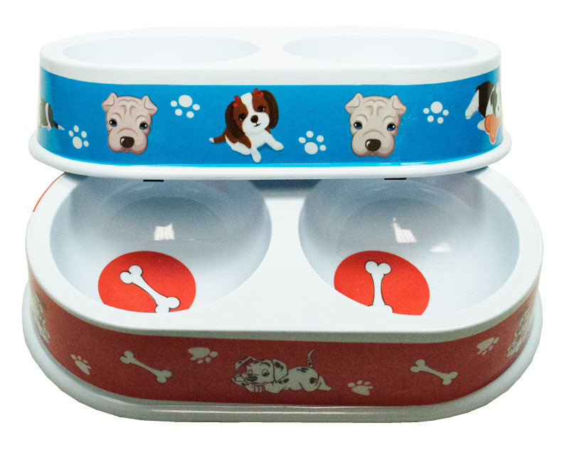Double Dish Dog Round Bowls Wholesale - Dallas General Wholesale