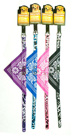 14" Bandana Collar with Cheetah Band - Dallas General Wholesale